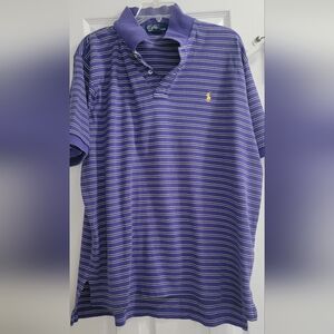 Ralph Lauren Purple and White Striped Shirt